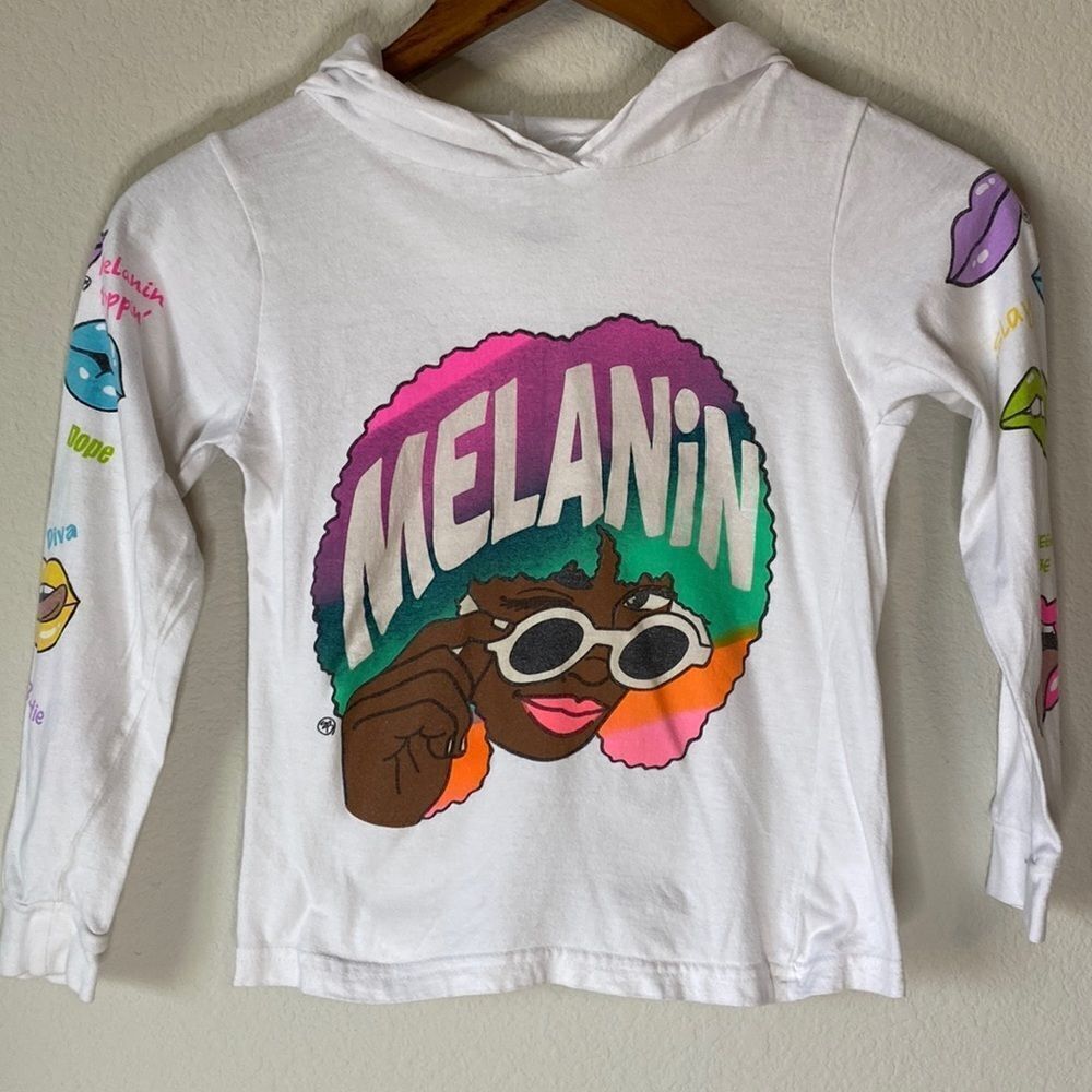 Girl’s Queen Melanin Diva Hoodie Size Small 7/8.